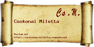Csokonai Miletta névjegykártya